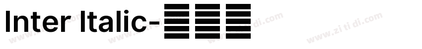 Inter ltalic字体转换